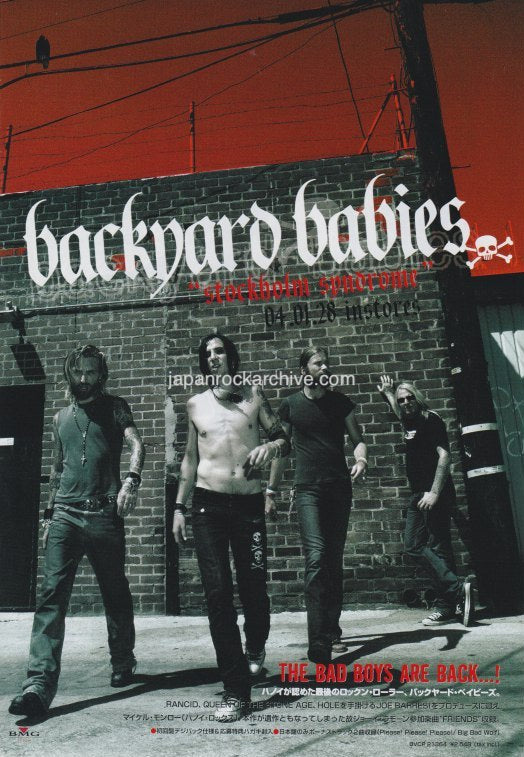 Backyard Babies 2004/02 Stockholm Syndrome Japan album promo ad