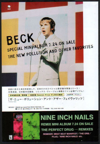 Beck 1997/08 The New Pollution and Other Favorites Japan album promo ad
