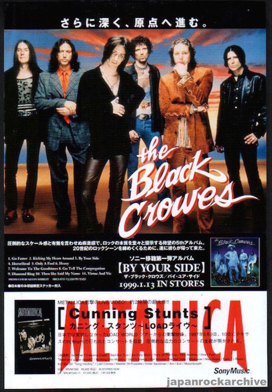 The Black Crowes 1999/02 By Your Side Japan album promo ad