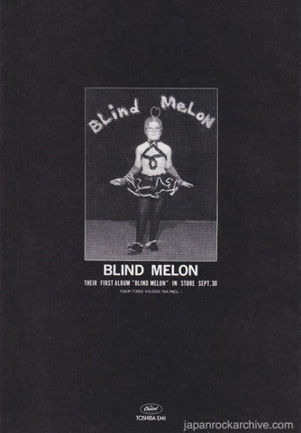 Blind Melon 1992/10 S/T debut Japan album promo ad