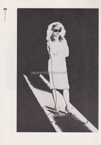 Blondie 1980/09 Japanese music press cutting clipping - photo pinup