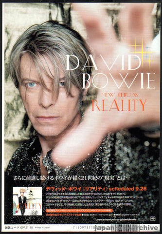 David Bowie 2003/10 Reality Japan album promo ad
