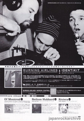 Burning Airlines 2001/05 Identikit Japan album promo ad