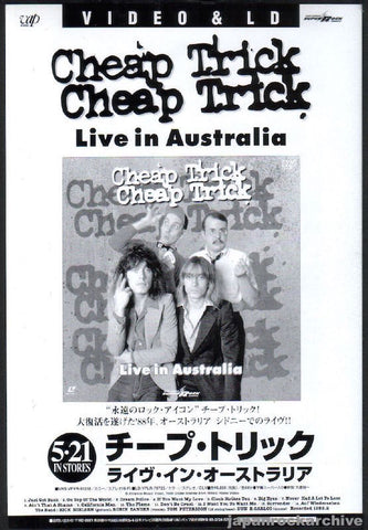 Cheap Trick 1999/07 Live In Australia Japan video promo ad