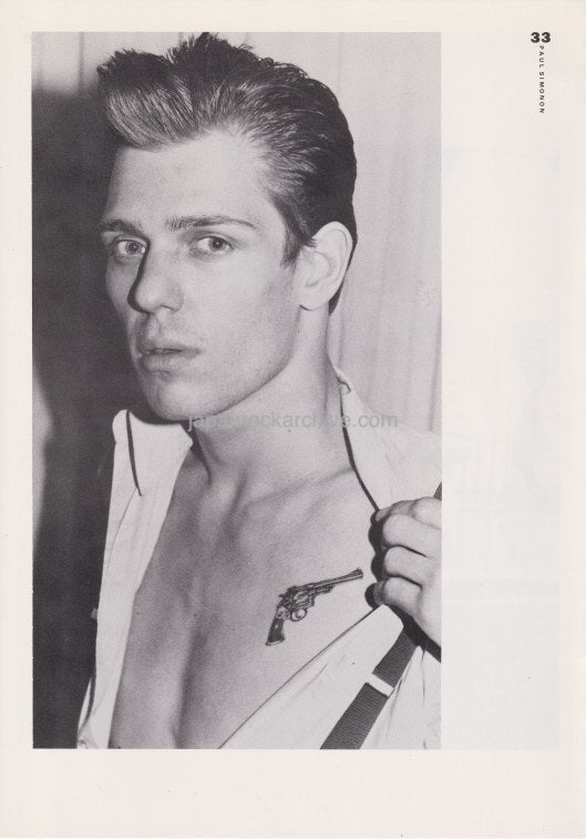 The Clash 1980/09 Japanese music press cutting clipping - photo pinup - paul simonon