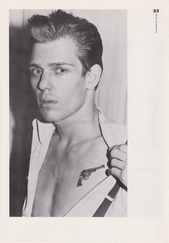 The Clash 1980/09 Japanese music press cutting clipping - photo pinup - paul simonon