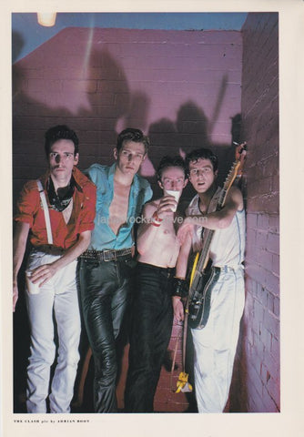 The Clash 1982/08 Japanese music press cutting clipping - photo pinup - band shot
