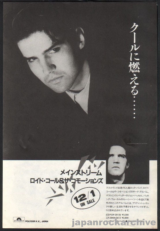 Lloyd Cole 1988/10 Mainstream Japan album promo ad