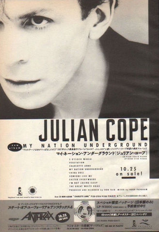 Julian Cope 1988/11 My Nation Underground Japan album promo ad