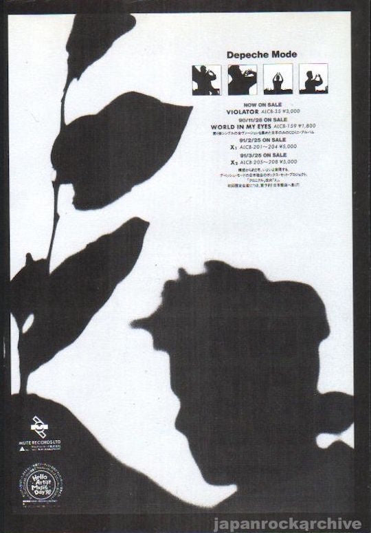 Depeche Mode 1990/12 Violator Japan album promo ad – Japan