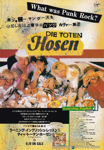 Die Toten Hosen 1992/07 Learning English Lesson 1 Japan album promo ad