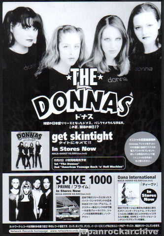 The Donnas 2000/06 Get Skintight Japan album promo ad