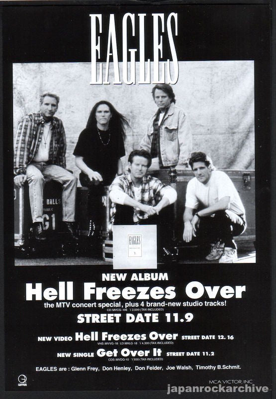 Eagles 1994/12 Hell Freezes Over Japan album promo ad