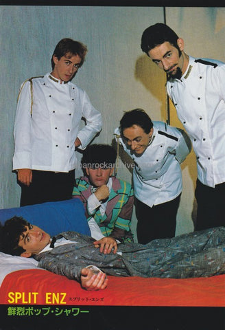 Split Enz 1982/08 Japanese music press cutting clipping - photo pinup
