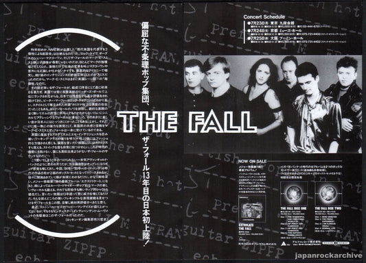 The Fall 1990/08 Extricate Japan album promo ad