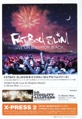 Fatboy Slim 2002/04 Live On Brighton Beach Japan album promo ad