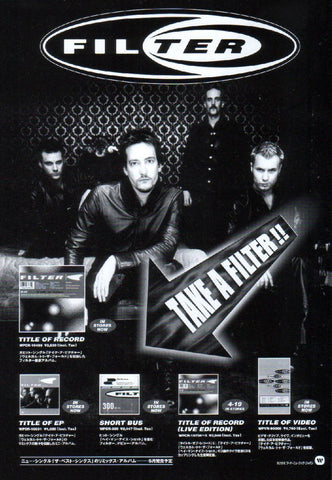 Filter 2000/04 Title Of Record Japan album promo ad