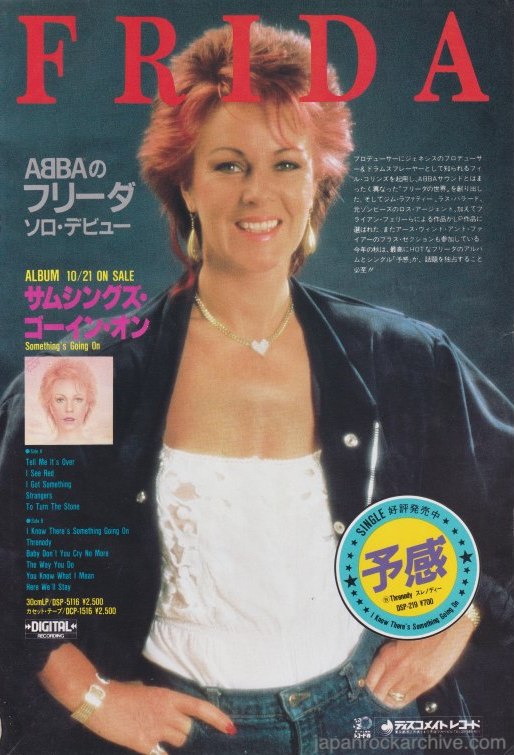 Frida 1982/11 Something's Going On Japan album promo ad