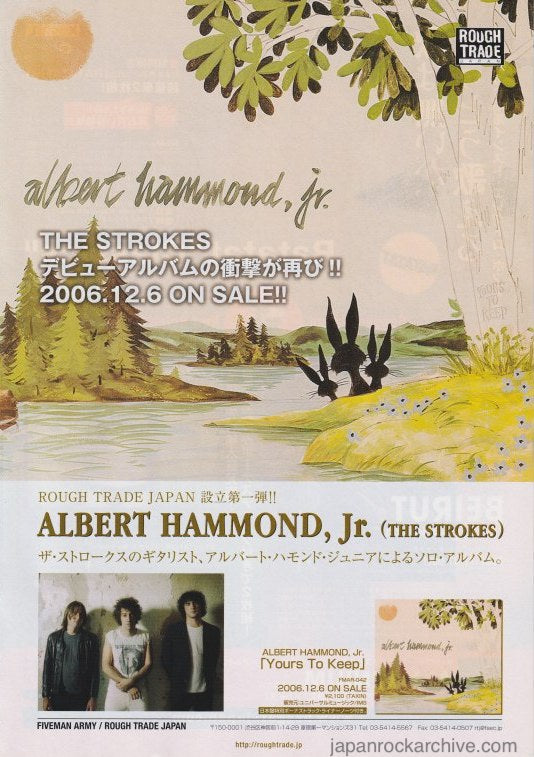 Albert Hammond Jr. 2006/09 Yours To Keep Japan album promo ad