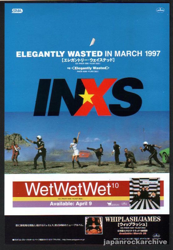 INXS 1997/04 Elegantly Wasted Japan album promo ad