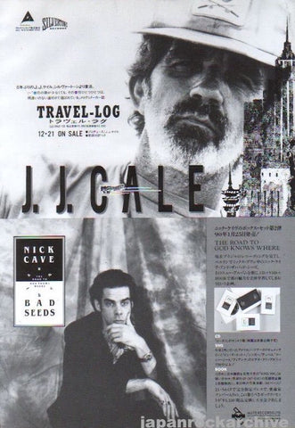 J.J. Cale 1990/02 Travel-Log Japan album promo ad
