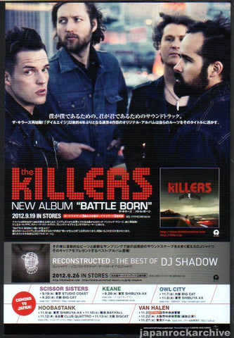 The Killers 2012/10 Battle Born Japan album promo ad