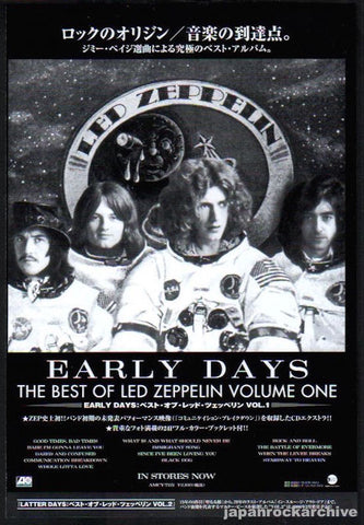 Led Zeppelin 2000/01 Early Days The Best Of Volume One Japan album promo ad