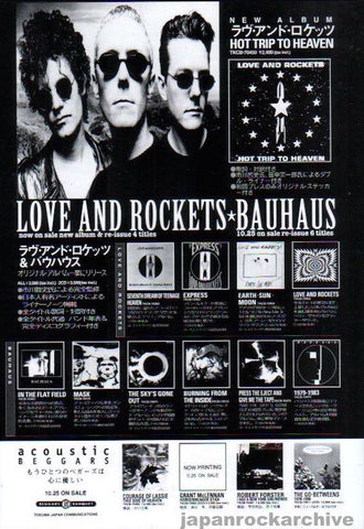 Love And Rockets 1994/11 Hot Trip To Heaven Japan album promo ad