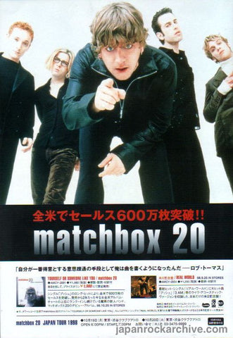 Matchbox 20 1998/11 Yourself Or Someone Like You Japan album / tour promo ad
