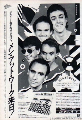 Men At Work 1983/04 Business As Usual Japan album / tour promo ad