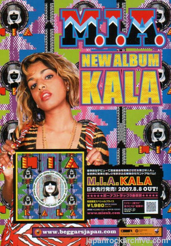 M.I.A. 2007/09 Kala Japan album promo ad