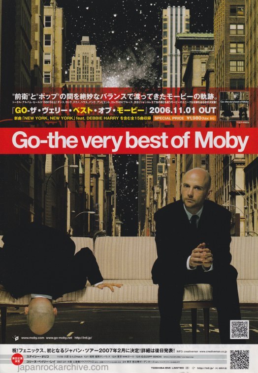 Moby 2006/09 Go-The Very Best Of Moby Japan album promo ad