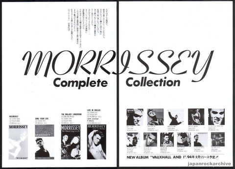 Morrissey 1994/01 Complete Collection Japan album / video ad