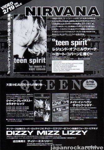Nirvana 1997/03 Teen Spirit The Tribute To Kurt Cobain Japan video promo ad