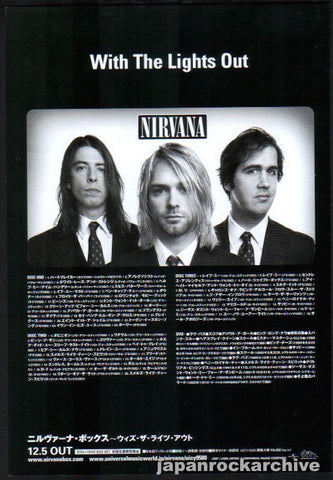 Nirvana 2005/01 With The Lights Out Japan album promo ad