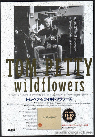 Tom Petty 1994/12 Wild Flowers Japan album promo ad