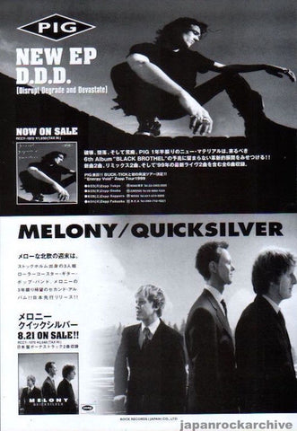 Pig 1999/09 D.D.D. Disrupt Degrade and Devastate Japan album promo ad