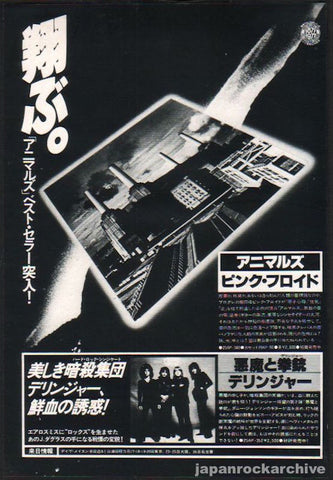 Pink Floyd 1977/05 Animals Japan album promo ad