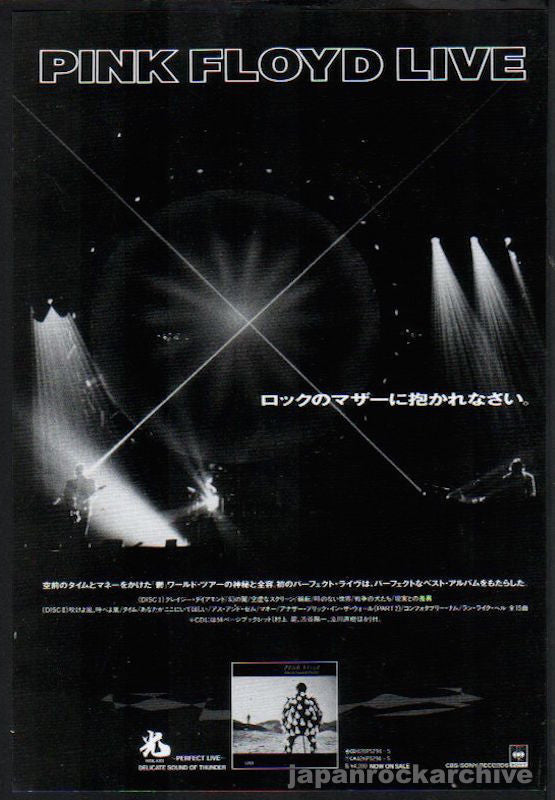 Pink Floyd 1989/02 Delicate Sound Of Thunder Japan album promo ad