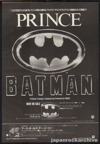 Prince 1989/09 Batman Soundtrack Japan album promo ad