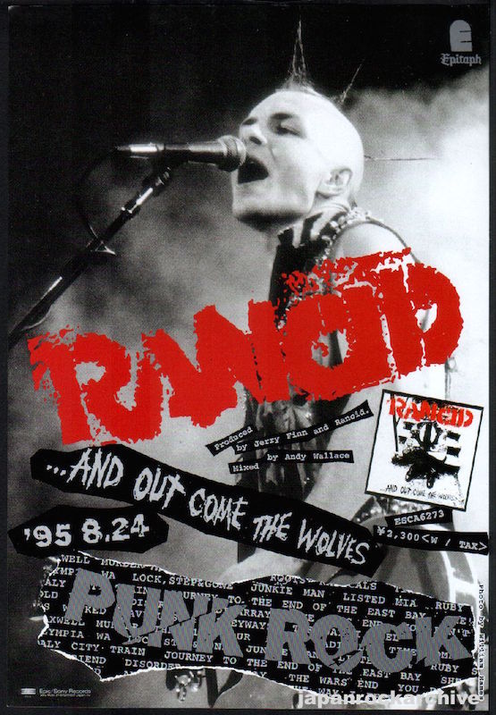 Rancid 1995/09 And Out Come The Wolves Japan album promo ad