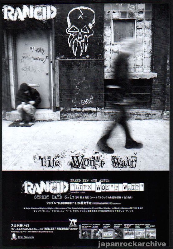 Rancid 1998/07 Life Won't Wait Japan album promo ad