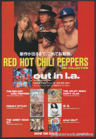 Red Hot Chili Peppers 1995/03 Out In L.A. Japan album promo ad