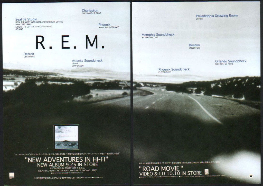 R.E.M. 1996/10 New Adventures In Hi-Fi / Road Movie Japan album / video promo ad