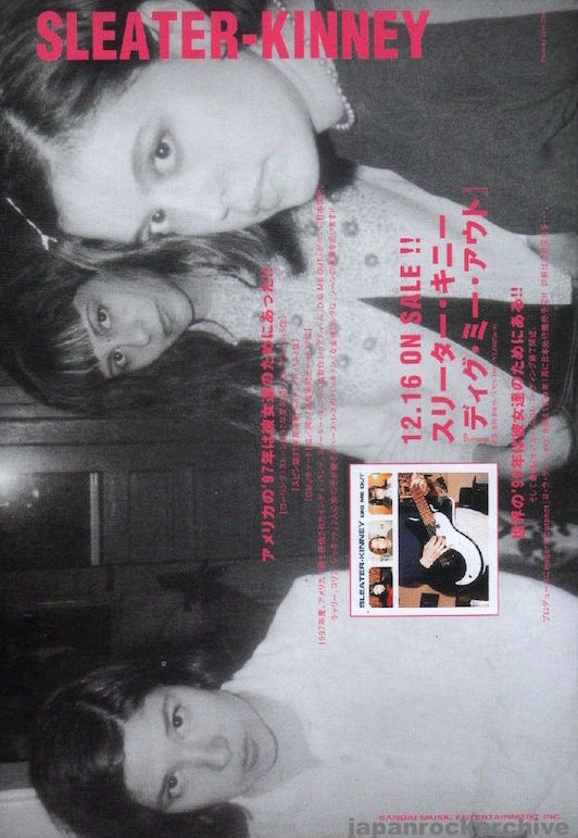 Sleater-Kinney 1999/01 Dig Me Out Japan album promo ad