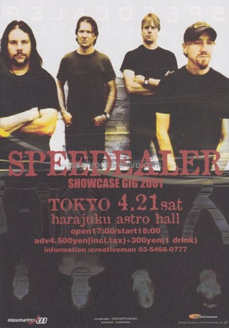 Speedealer 2001 Japan tour concert gig flyer handbill
