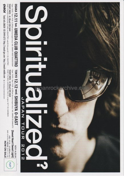 Spiritualized 2012 Japan tour concert gig flyer handbill