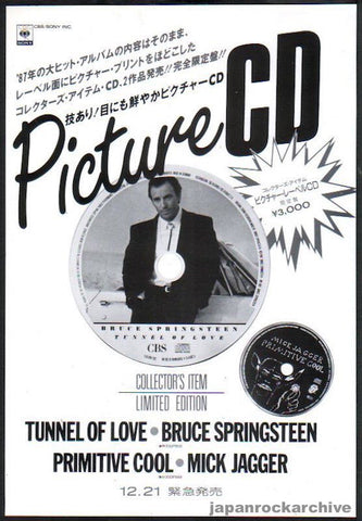 Bruce Springsteen 1988/02 Tunnel Of Love (Picture CD) Japan album promo ad