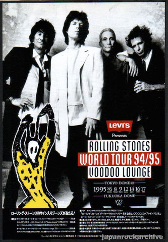The Rolling Stones 1995/04 Voodoo Lounge Japan tour promo ad