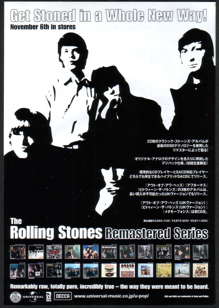 The Rolling Stones 2002/12 Remastered series Japan album promo ad